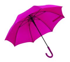 parasol reklamowy automatyczny LAMBARDA, ciemnoróżowy