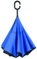 parasol reklamowy FLIPPED, niebieski, czarny