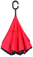 parasol reklamowy FLIPPED, czerwony, czarny