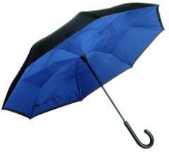 parasol reklamowy automatyczny OPPOSITE, ciemnoniebieski, czarny