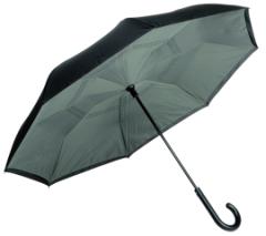 parasol reklamowy automatyczny OPPOSITE, ciemnoszary, czarny