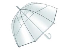 parasol reklamowy BELLEVUE, transparentny, srebrny