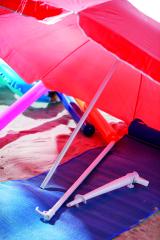 parasol reklamowy plażowy SUNFLOWER, czerwony