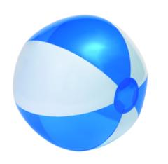Piłka plażowa OCEAN, transparentny niebieski, biały