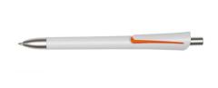Długopis reklamowy OREGON, biały, pomarańczowy