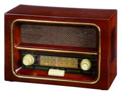Radio AM/FM RECEIVER, brązowy