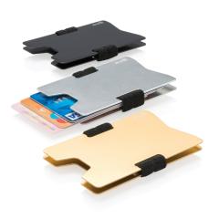 Minimalistyczny aluminiowy portfel, ochrona RFID
