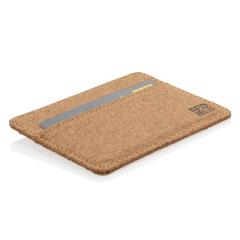 Ekologiczne, korkowe etui na karty kredytowe, portfel, ochrona RFID